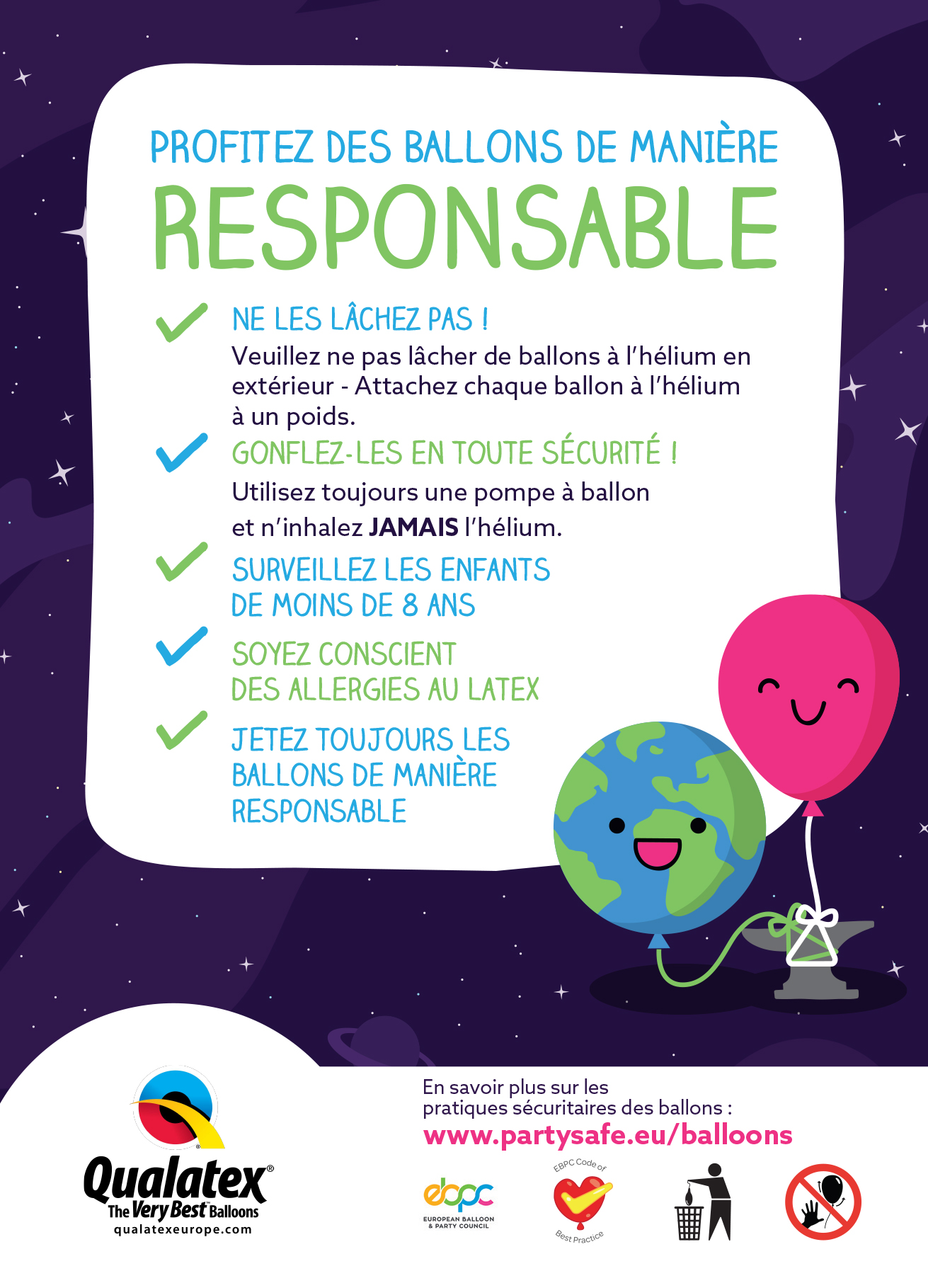 Profitez des ballons de manière responsable